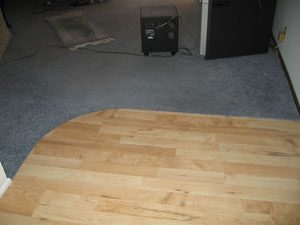Carpettotile Curved Transitions With Shims 3 Creative Carpet Repair Carpettotile Curved Transitions With Shims 3